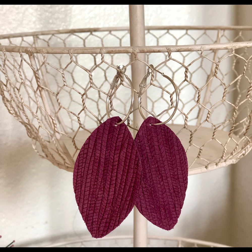 Plum Drop Earrings